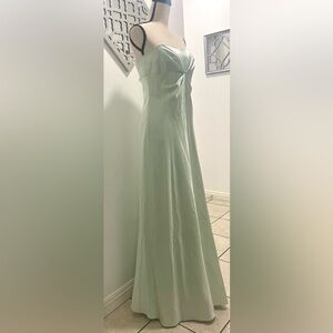LAUNDRY BY SHELLI SEGAL STRAPLESS LINED MAXI DRESS SIZE 8 MINT GREEN COLOR NWT